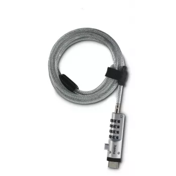 Hama USB-Kabelschloss Silber, Transparent 1,8 m