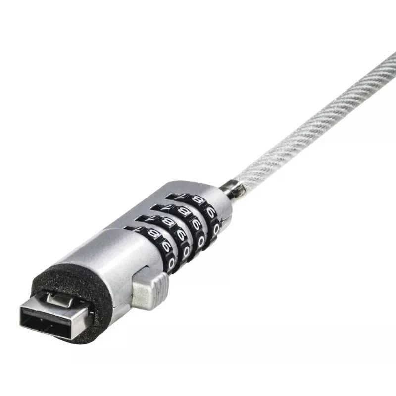 Hama USB-Kabelschloss Silber, Transparent 1,8 m