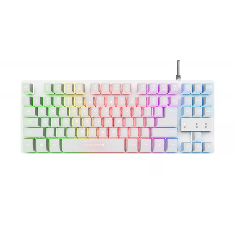 Trust GXT 833W Thado Tastatur Gaming USB QWERTZ Deutsch Weiß