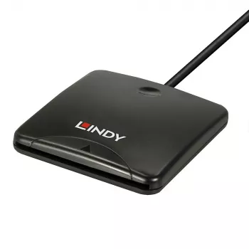 Lindy USB 2.0 Smart Card Reader, USB, Schwarz, 1,2 m, 480 MB/s, 2 Jahr(e), CE, Federal Communications Commission (FCC), REACH, RoHS