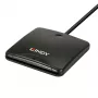 Lindy USB 2.0 Smart Card Reader, USB, Schwarz, 1,2 m, 480 MB/s, 2 Jahr(e), CE, Federal Communications Commission (FCC), REACH, RoHS