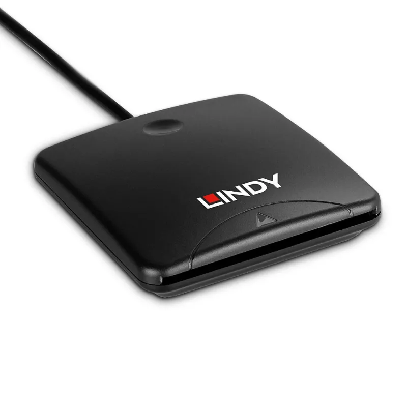 Lindy USB 2.0 Smart Card Reader, USB, Schwarz, 1,2 m, 480 MB/s, 2 Jahr(e), CE, Federal Communications Commission (FCC), REACH, RoHS