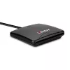 Lindy USB 2.0 Smart Card Reader, USB, Schwarz, 1,2 m, 480 MB/s, 2 Jahr(e), CE, Federal Communications Commission (FCC), REACH, RoHS