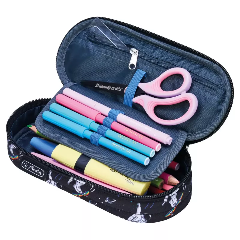Herlitz Space Skater Softes Federmäppchen Polyester Dunkelblau Weiß