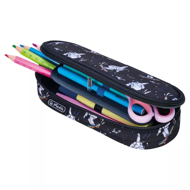 Herlitz Space Skater Softes Federmäppchen Polyester Dunkelblau Weiß