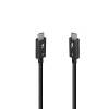 Lindy 1m Thunderbolt 5 Kabel, 80Gbit/s, Passiv, Stecker, Stecker, 1 m, 80 Gbit/s, Schwarz, Nickel