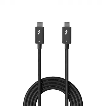 Lindy 1m Thunderbolt 5 Kabel, 80Gbit/s, Passiv, Stecker, Stecker, 1 m, 80 Gbit/s, Schwarz, Nickel