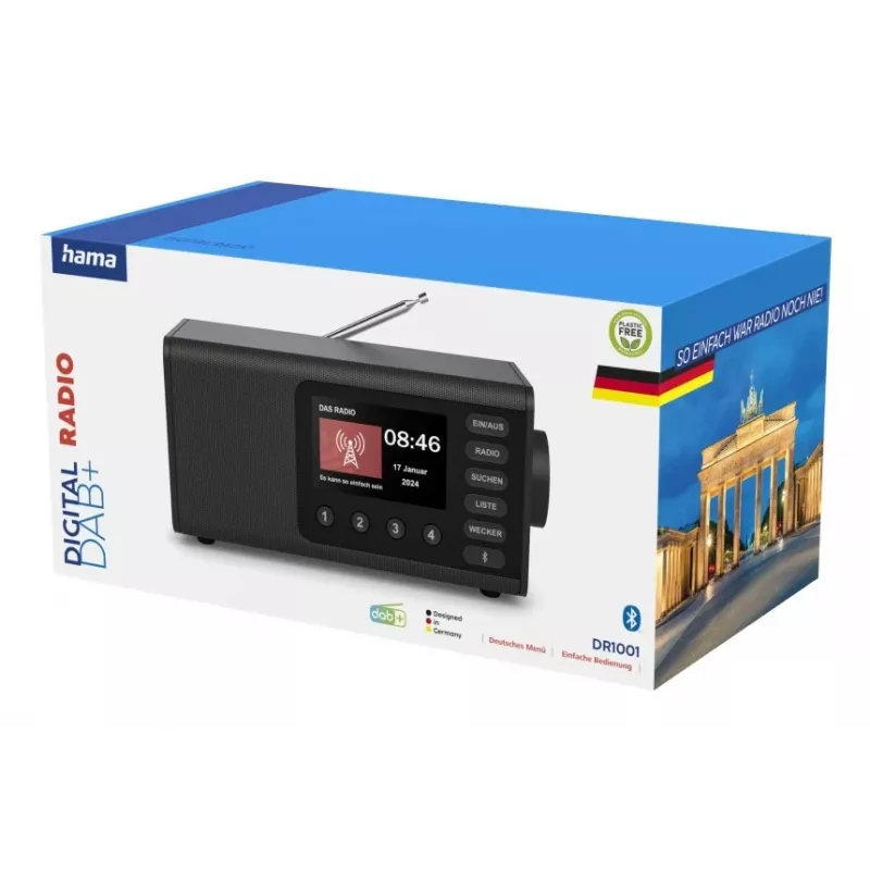 Personal Radio Hama DR1001 Digital DAB DAB+ FM 5W TFT Display