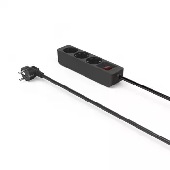 Hama 00223013 Stromverlängerung 1,4 m 3 AC-Ausgänge Innenbereich Schwarz