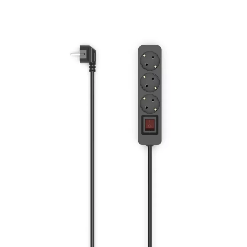 Hama 00223013 Stromverlängerung 1,4 m 3 AC-Ausgänge Innenbereich Schwarz