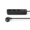 Hama 00223013 Stromverlängerung 1,4 m 3 AC-Ausgänge Innenbereich Schwarz