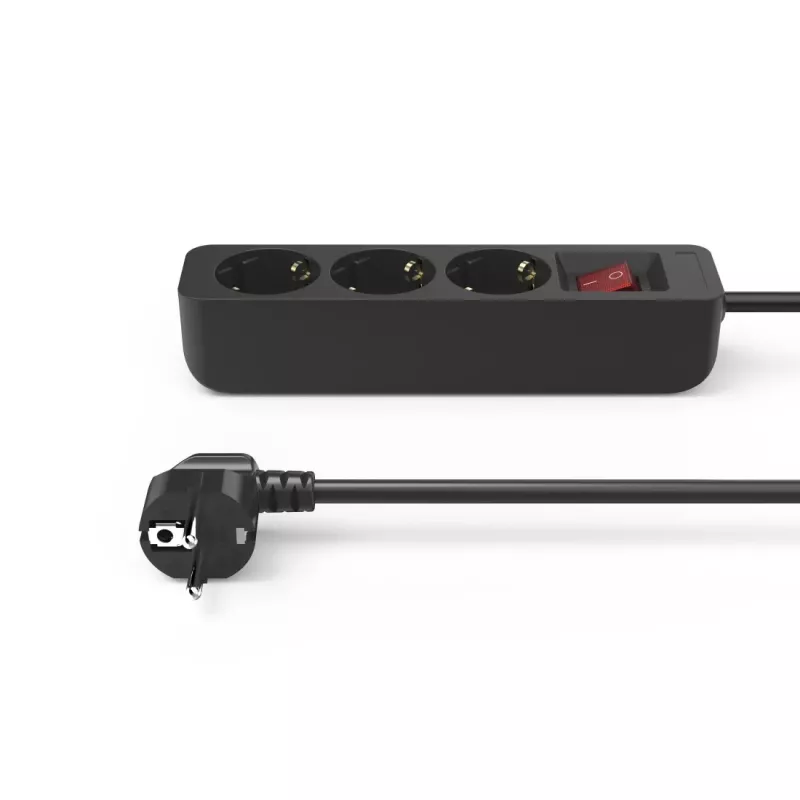 Hama 00223013 Stromverlängerung 1,4 m 3 AC-Ausgänge Innenbereich Schwarz