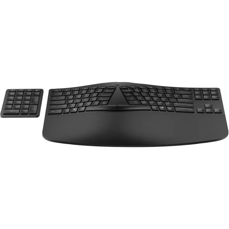HP 960 Ergonomic Wireless Tastatur Full-size 100% RF Wireless + Bluetooth Membrane Schwarz für Zuhause