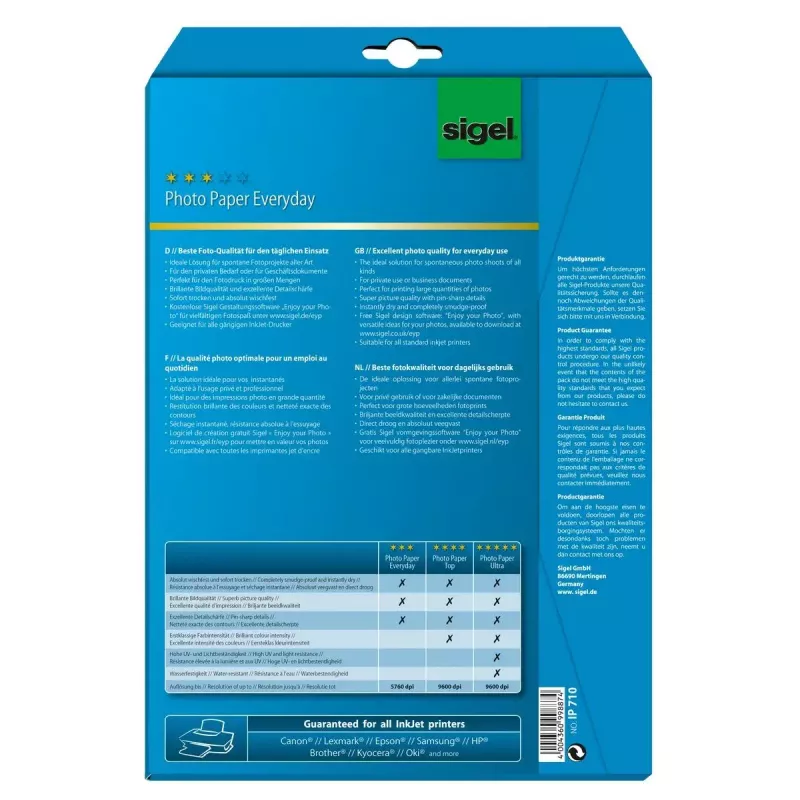 Druckpapier A4 Sigel IP710 Gloss 20 Blatt Weiß