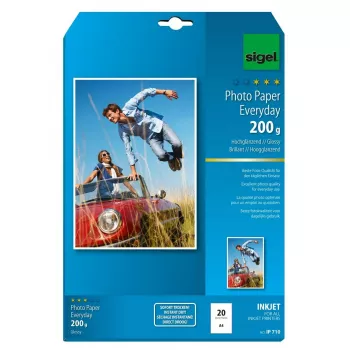 Druckpapier A4 Sigel IP710 Gloss 20 Blatt Weiß