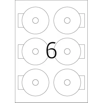Selbstklebeetiketten HERMA CD Mini A4 Ø 78 mm