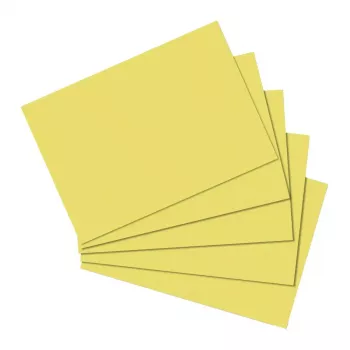 Karteikarte Herlitz 10837136 Gelb A5 100 Stück