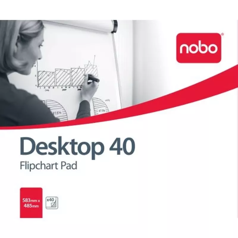 Nobo Flipchart-Block blanko 580x480 40 Blatt, Weiß, Blanko, B1, 40 Seiten, 580 mm, 485 mm