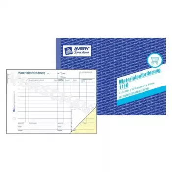 Administrationsbuch Avery 1110 Blau Weiß