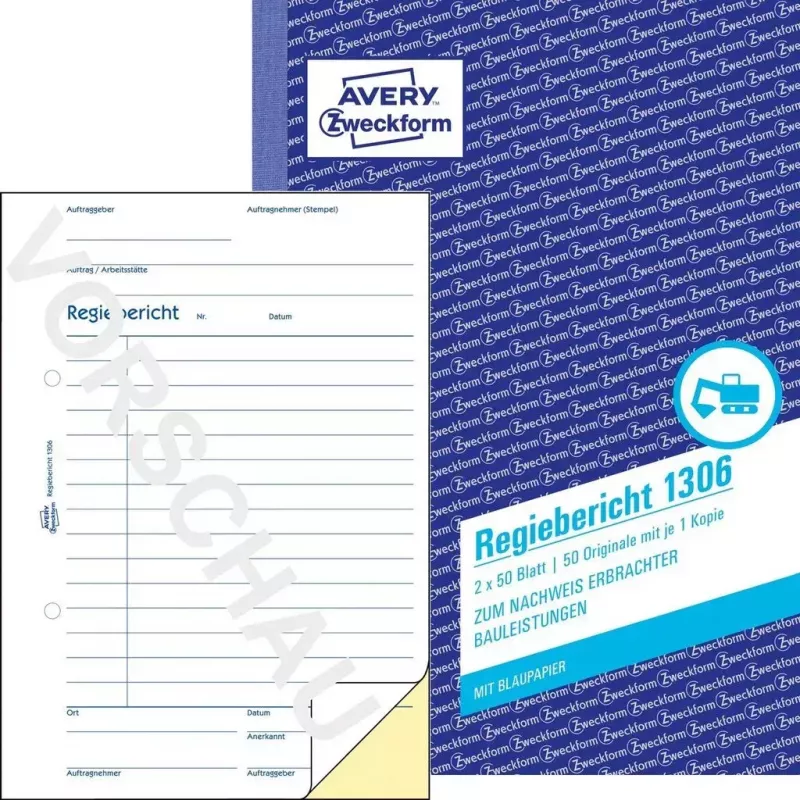 Abrechnungsformular/Buch A5 Avery 1306