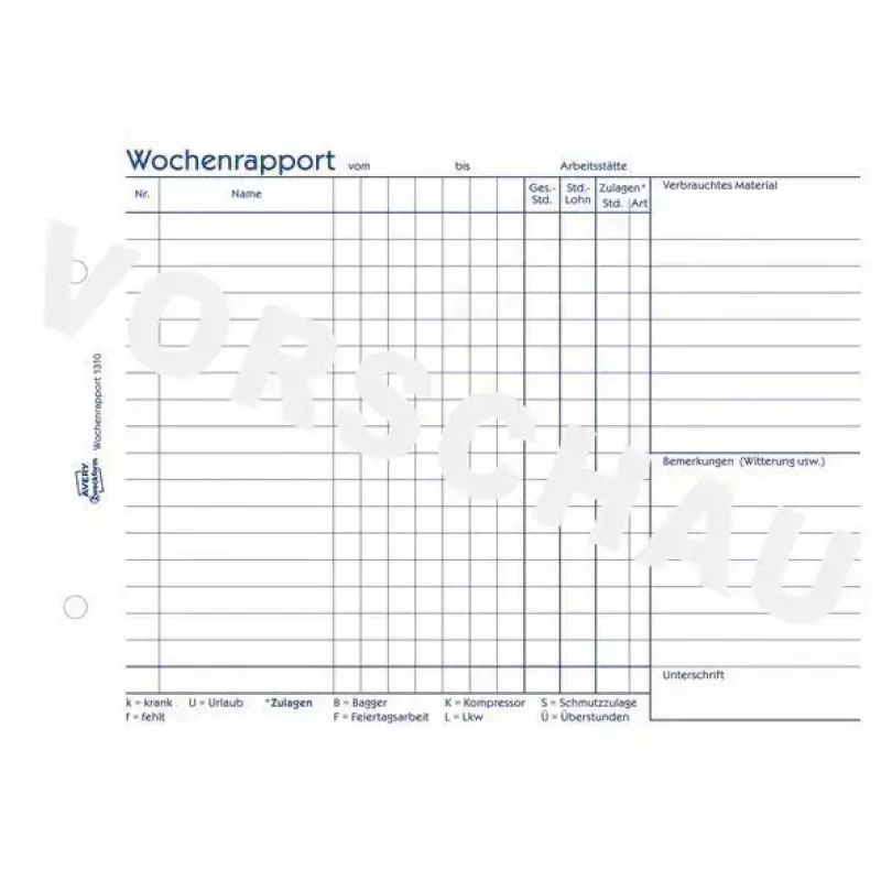 Buchhaltungsformularbuch A5 Avery 1310
