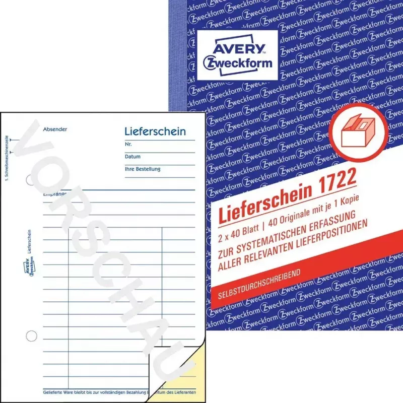 Buchhaltungsformularbuch A6 Avery 1722