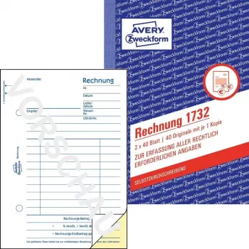 Buchhaltungsformularbuch A6 Avery 1732