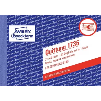 Buchhaltungsformularbuch A6 Avery 1735