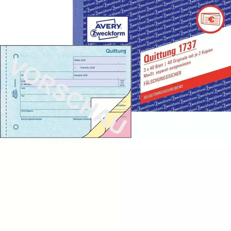 Buchhaltungs-Formularbuch A6 Avery 1737