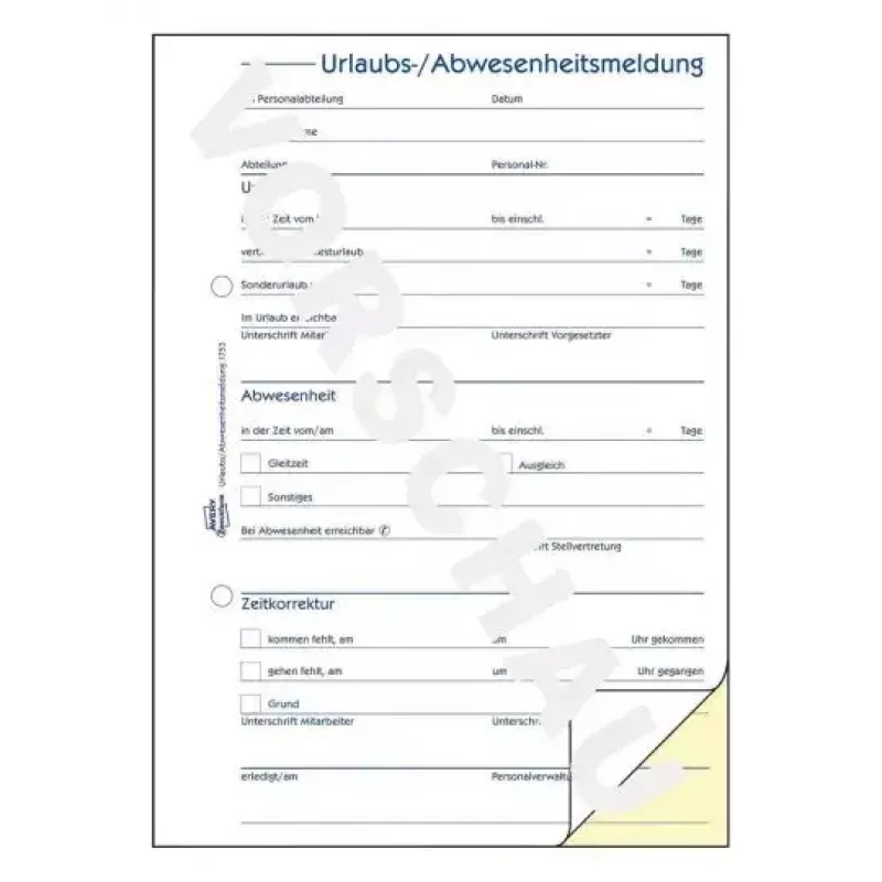 Geschäftsformular Avery 1753