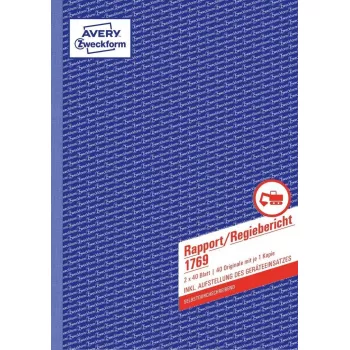 Rechnungsformular/-buch AVERY 1769 A4 40 Seiten