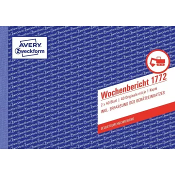 Abrechnungsformular/Buch A5 Avery 1772