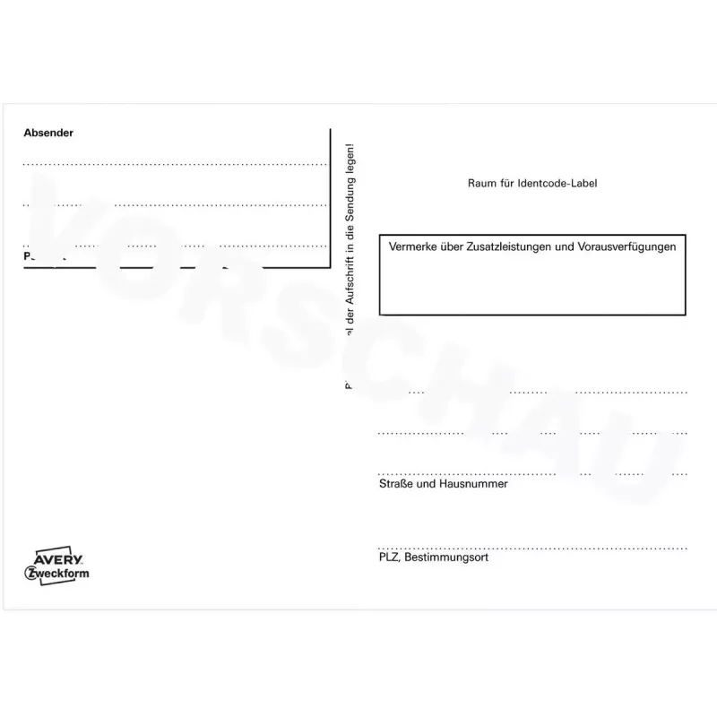 Selbstklebende Etiketten Avery 2824 Rechteckig Weiß