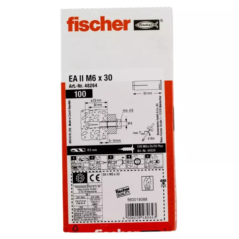 Anchor Fischer EA II M6 100 Stück 30 mm