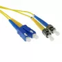 ACT 20 Meter LSZH Singlemode 9/125 OS2 Glasfaser-Patchkabel Duplex mit SC- und ST-Steckern