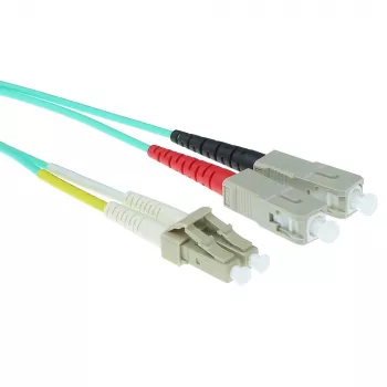 ACT 3 meter LSZH Multimode 50/125 OM3 Glasfaser-Patchkabel Duplex mit LC- und SC-Steckern