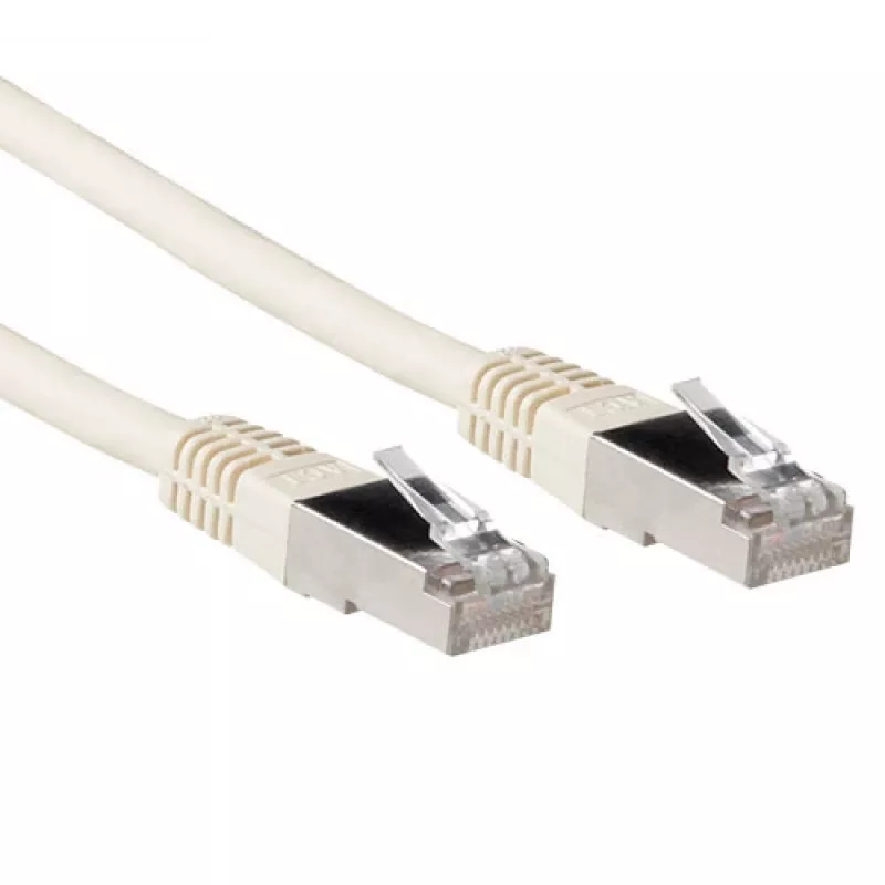 ACT Ivory 2 Meter LSZH SFTP CAT6A Patchkabel mit RJ45-Steckern