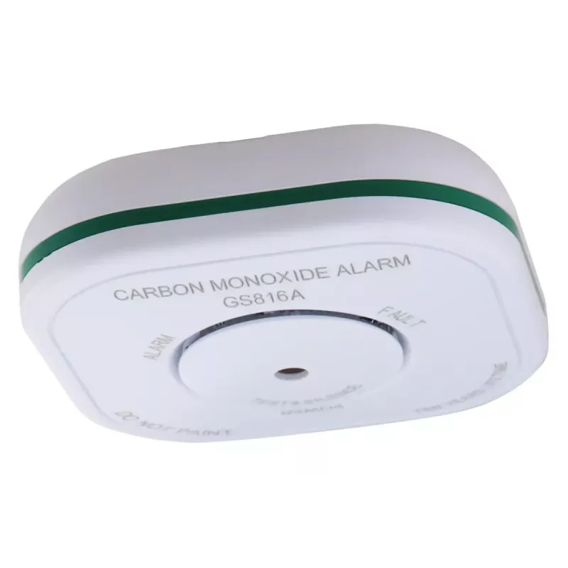 Gaswarngerät Olympia 6121 — Kohlenmonoxid (CO), 85 dB Alarm, batteriebetrieben (AAA 1,5 V), weiß