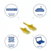 ACT Gelb 1.5 meter LSZH U/UTP CAT6 DataCenter Slimline-Patchkabel, rastnasenfrei mit RJ45-Steckern