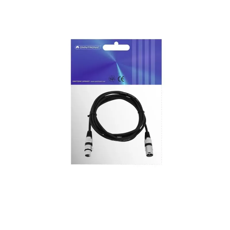 Audiokabel XLR 3-Pin Omnitronic 3022047N 3 m Schwarz