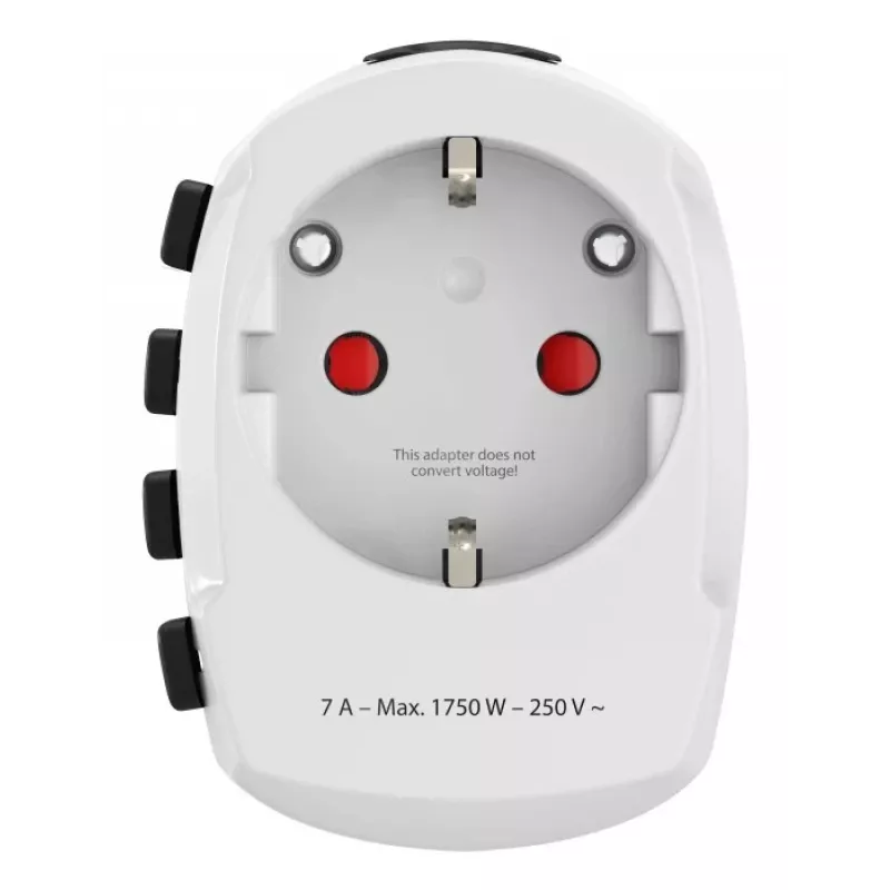 Hama World Travel Pro Reisestecker Universal Typ F Weiß