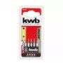 Schraubendreher-Bitsatz KWB 128440 — 5 Stück, Sechskant-Aufsätze (imperial), metrische Größen 0,7, 0,9, 1,3, 1,5, 2 mm, 28 mm Länge