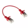 ACT rot 0,15 m LSZH U/FTP CAT6A Rechenzentrums-Slimline-Patchkabel mit Verriegelungsschutz und RJ45-Steckern