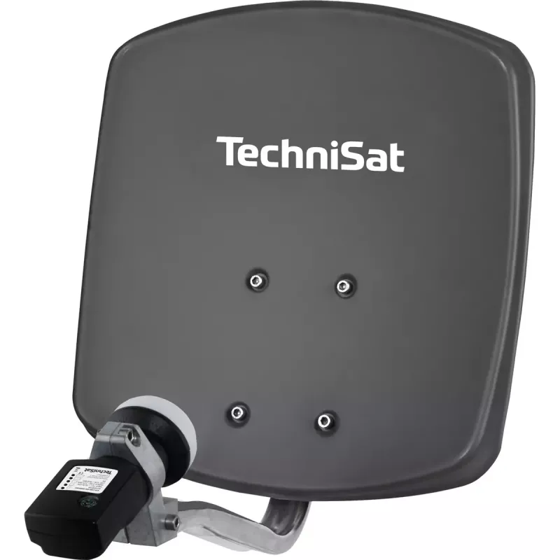 Satellitenantenne TECHNIVOLT DIGIDISH 33 — Aluminium, 33 cm, Gewinn 30 dBi, Grau
