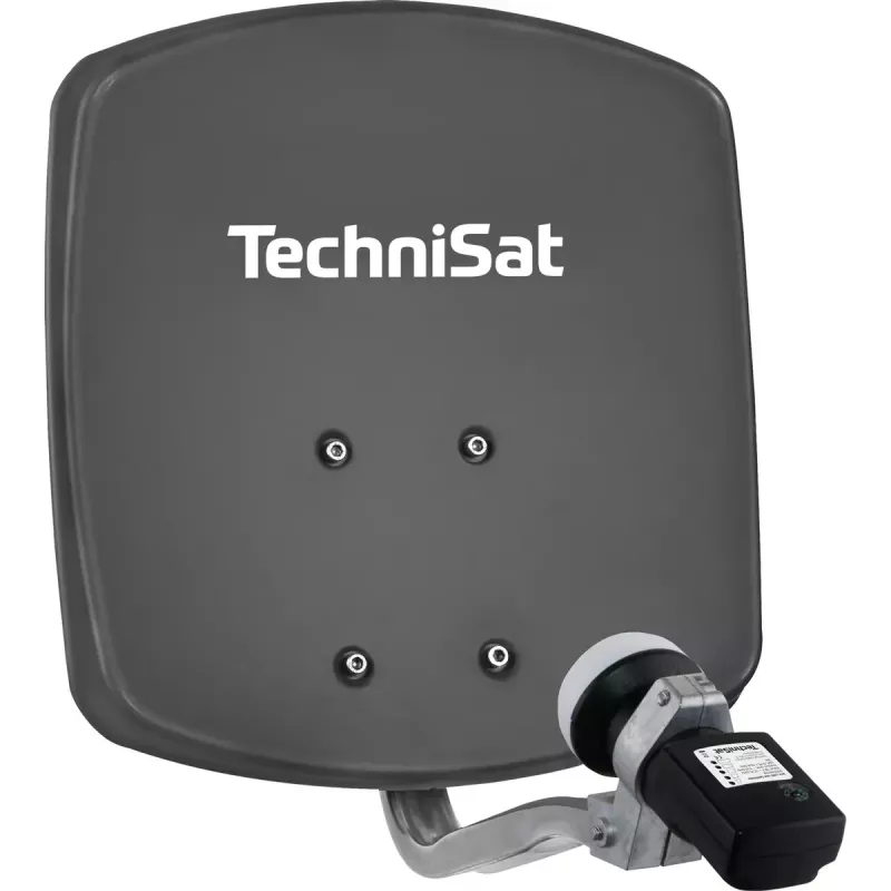 Satellitenantenne TECHNIVOLT DIGIDISH 33 — Aluminium, 33 cm, Gewinn 30 dBi, Grau
