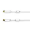 Koaxialkabel Hama 00205246 1,5 m Weiß Koaxialstecker