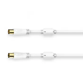 Koaxialkabel Hama 00205246 1,5 m Weiß Koaxialstecker