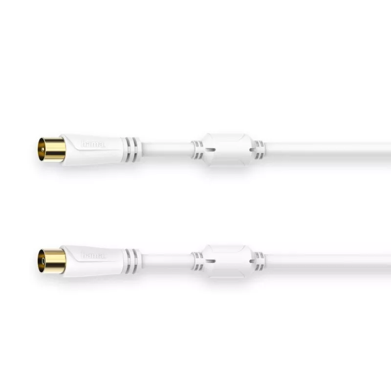 Koaxialkabel Hama 00205246 1,5 m Weiß Koaxialstecker