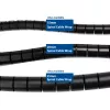 ACT 20 mm Spiralkabelschlauch, Länge 30 Meter, Kabelmanagement, Schwarz, Polyvinylchlorid (PVC)