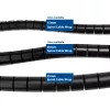 ACT 25 mm Spiralkabelwicklung, 20 Meter Länge, Kabelmanagement, Schwarz, Polyvinylchlorid (PVC)